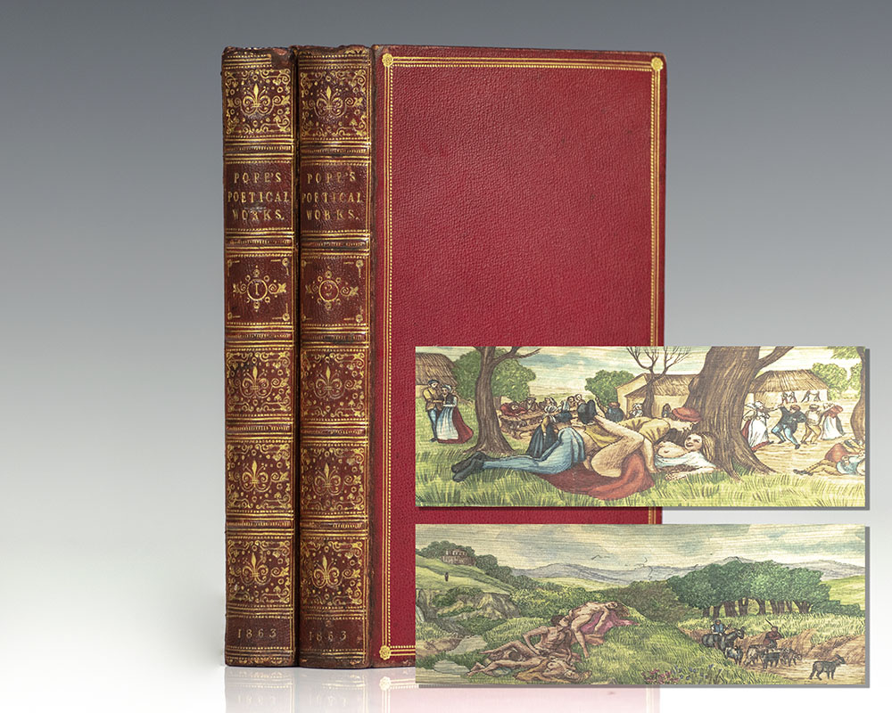 The Poetical Works of Alexander Pope. With Memoir, Critical Dissertation, and Explanatory Notes, or the Rev. George Gilfillan. [Fore-edge Painting].