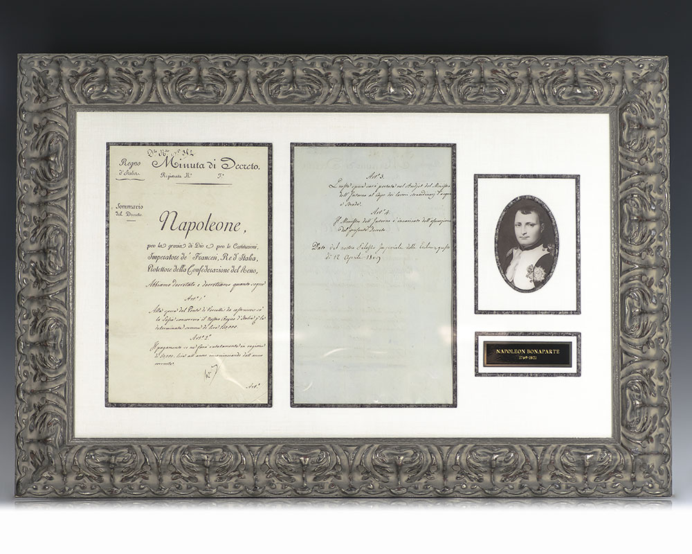 Napoleon Bonaparte Signed Imperial Decree.