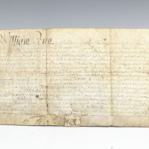William Penn Signed Land Grant.