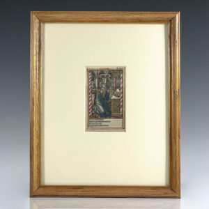 Illuminated Medieval Book of Hours Leaf.