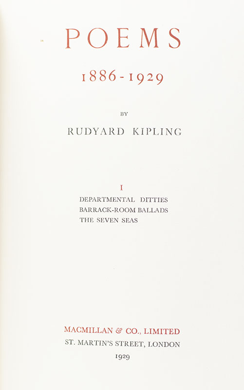 Poems 1886-1929.