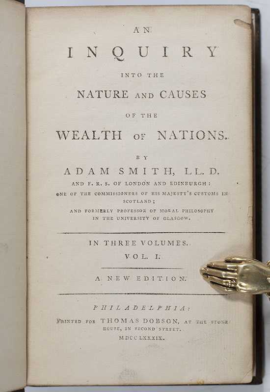An Inquiry into the Nature and Causes of the Wealth of Nations.