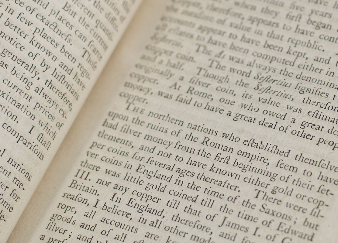 An Inquiry into the Nature and Causes of the Wealth of Nations.