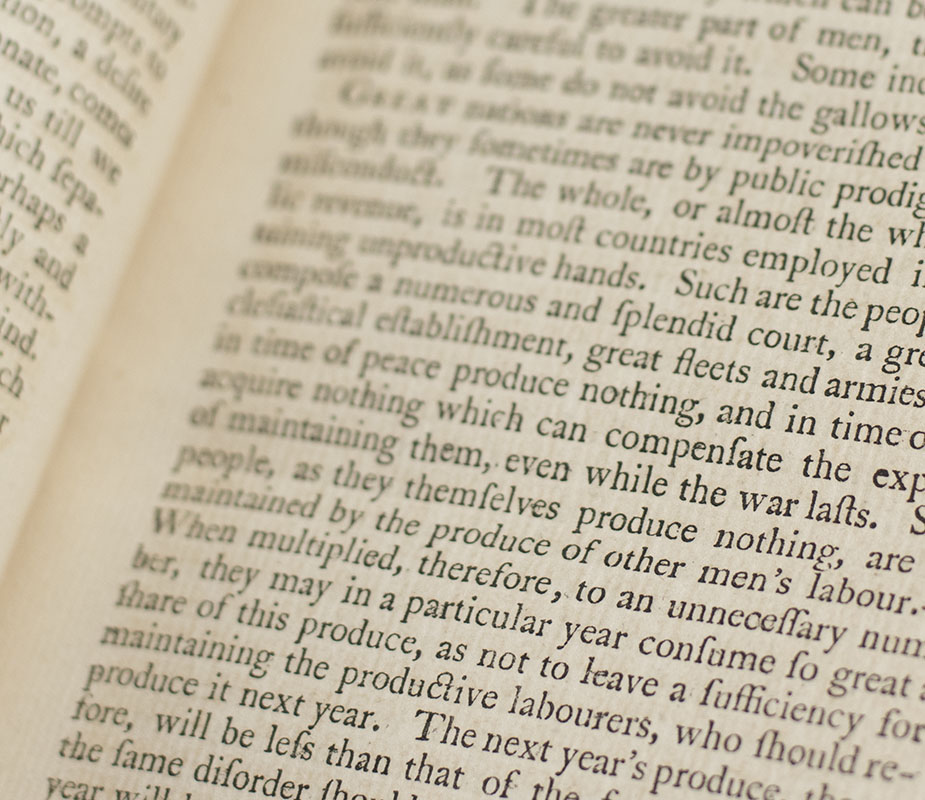 An Inquiry into the Nature and Causes of the Wealth of Nations.