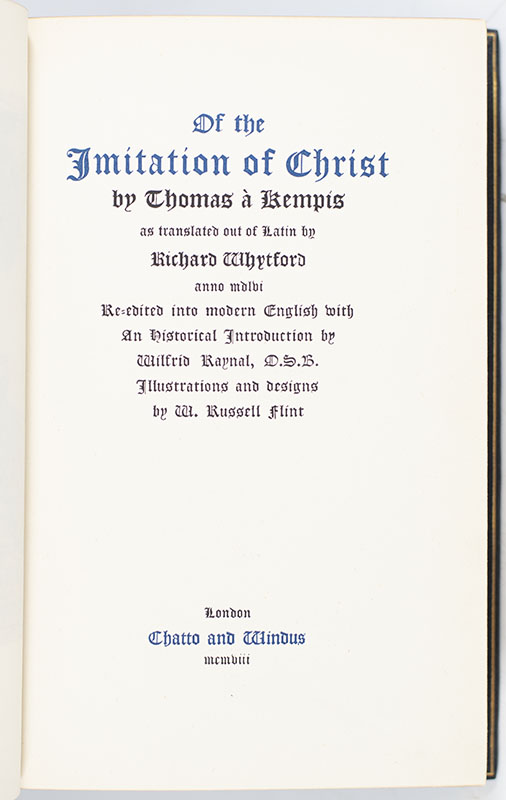The Imitation of Christ.