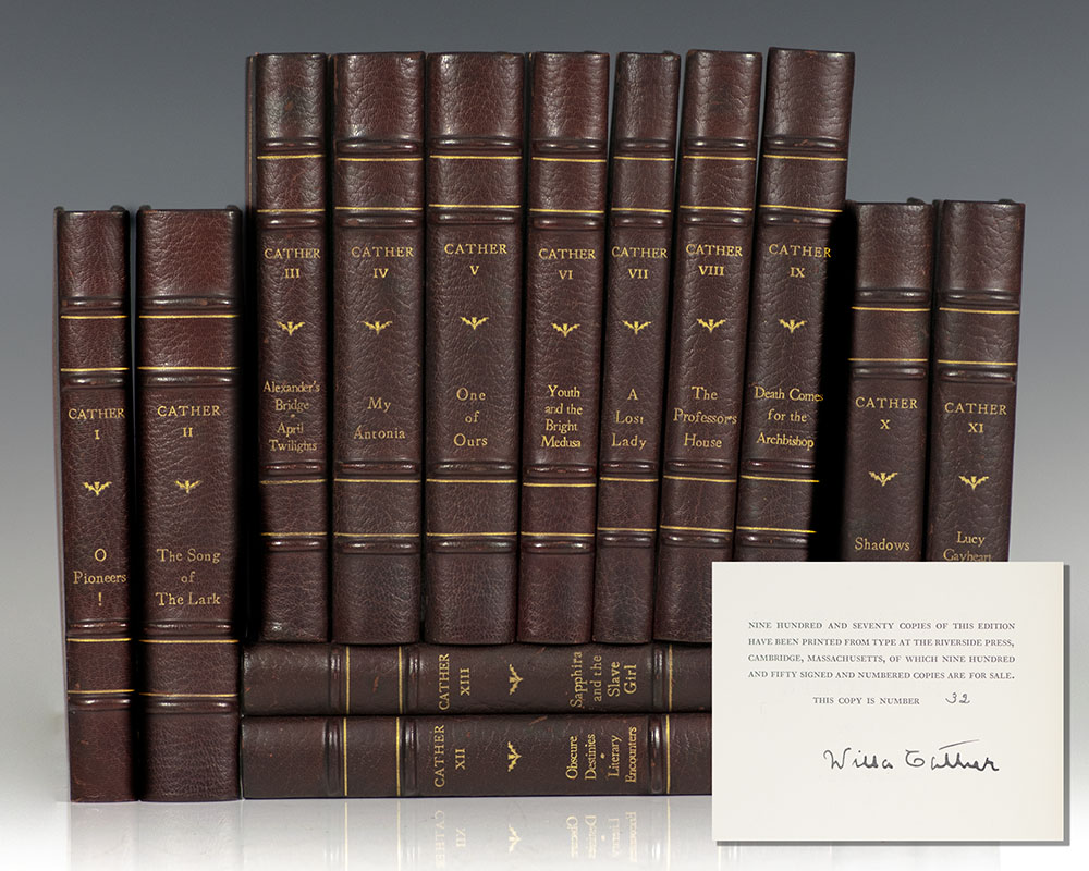 The Novels and Stories. Including: O Pioneers!; The Song of the Lark; Alexander’s Bridge & April Twilights; My Ántonia; One of Ours; Youth and the Bright Medusa; A Lost Lady; The Professor’s House; Death Comes for the Archbishop; Shadows on The Rock; Lucy Gayheart & My Mortal Enemy; Obscure Destinies & Literary Encounters; and Sapphira and the Slave Girl.