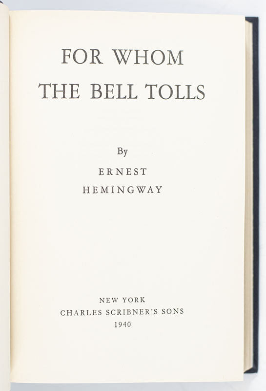 For Whom The Bell Tolls.