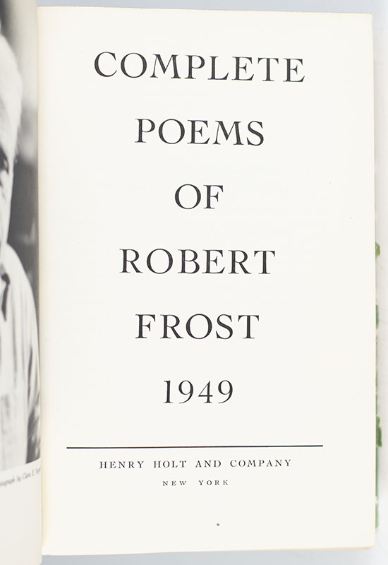Complete Poems of Robert Frost, 1949.