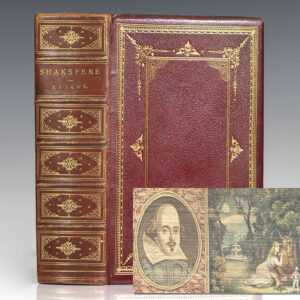 The Works of William Shakespere; Containing His Plays and Poems from the Text of the Editions by Charles Knight: With Glossarial Notes and Facts Connected with His Life and Writings, Abridged From 'William Shakespere, A Biography'. [Fore-edge Painting].