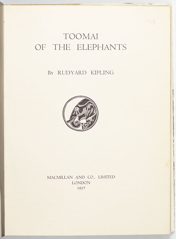 Toomai of the Elephants.