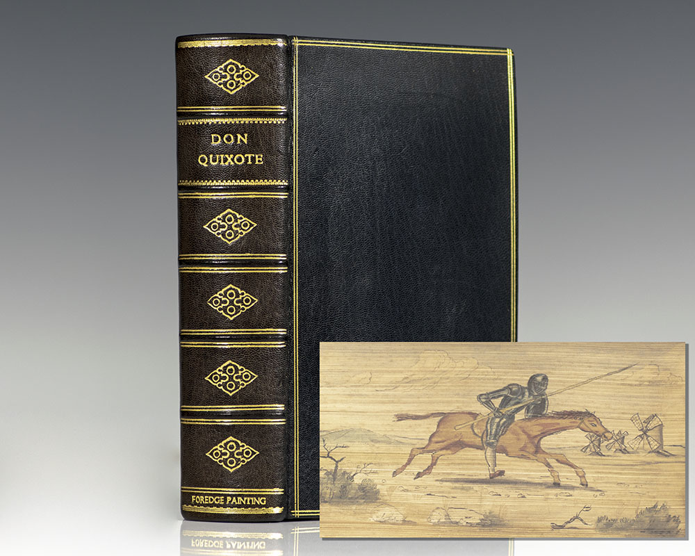 The Adventures of Don Quixote De La Mancha; Translated From the Spanish of Miguel de Cervantes Saavedra. [Fore-edge Painting].