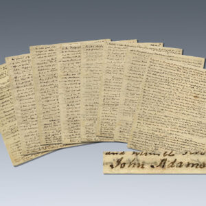 John Adams Autograph Letter Signed.