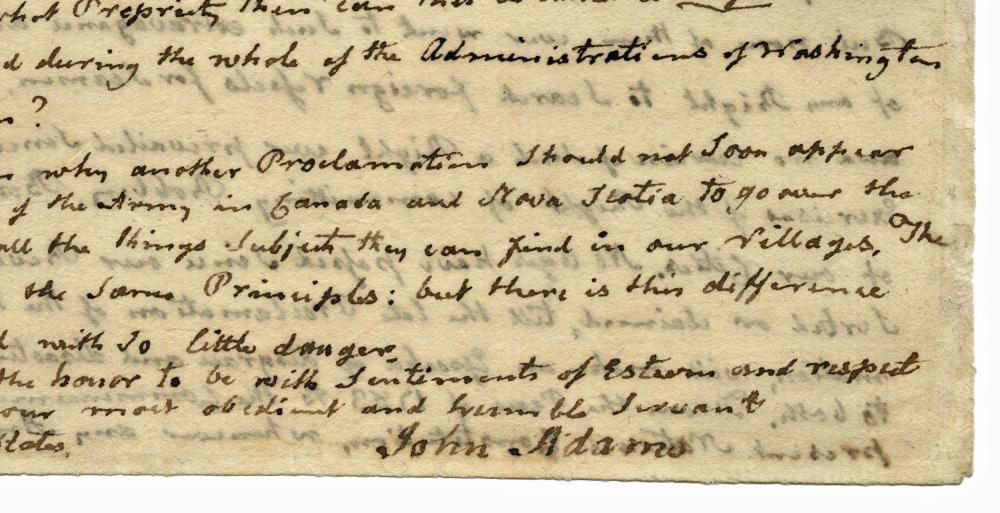 John Adams Autograph Letter Signed.