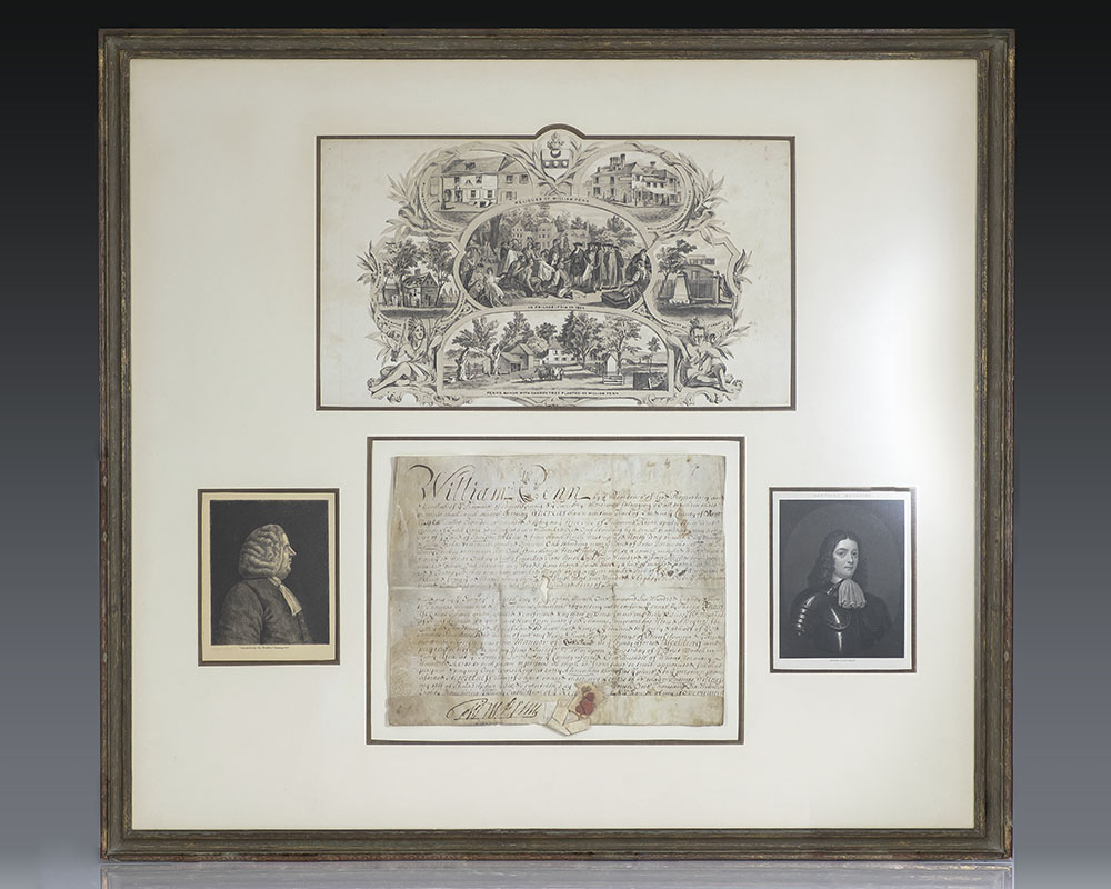 William Penn Signed Land Grant.