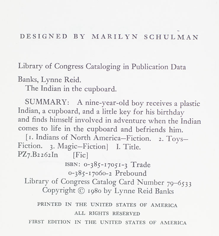 The Indian In The Cupboard.