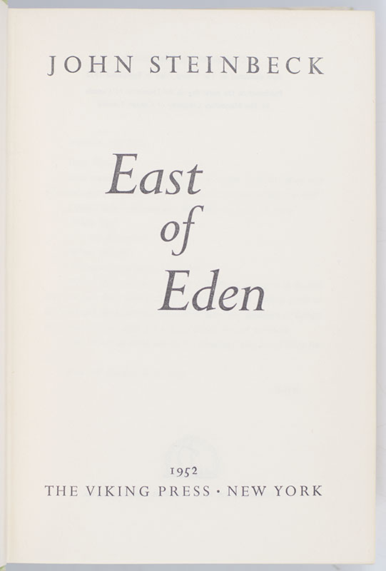 East of Eden.