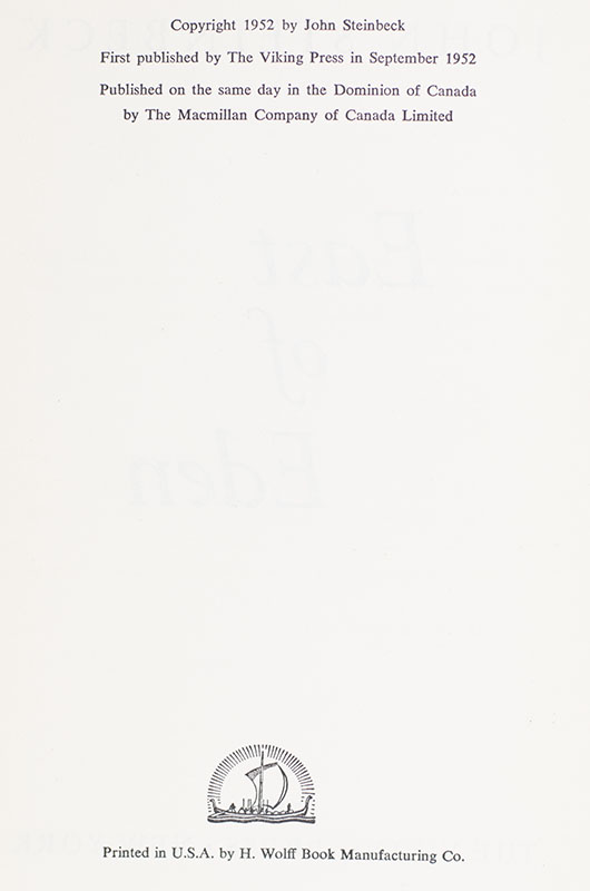 East of Eden.