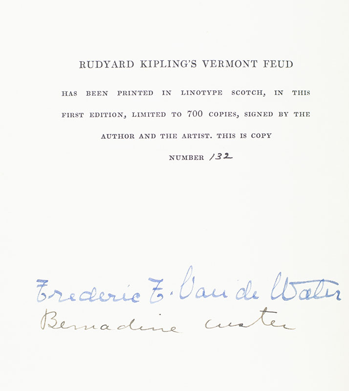 Rudyard Kipling's Vermont Feud.