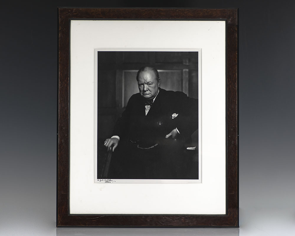 Yousuf Karsh Signed Winston S. Churchill Portrait.