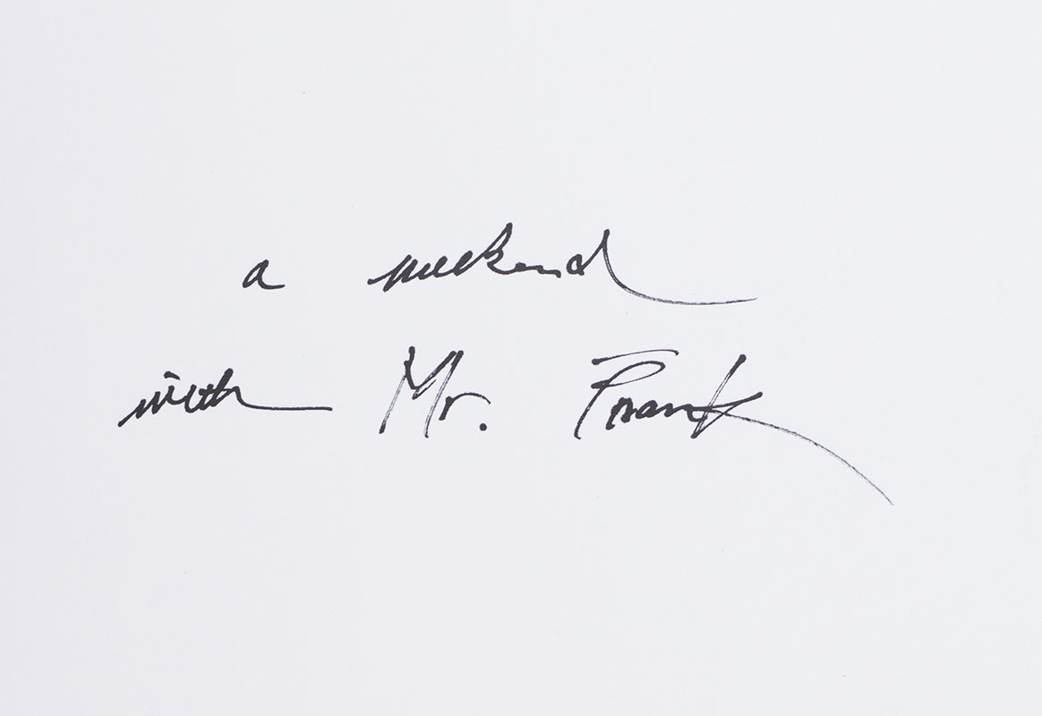 A Weekend With Mr. Frank: A Book of Five Reproductions and One Original Print.