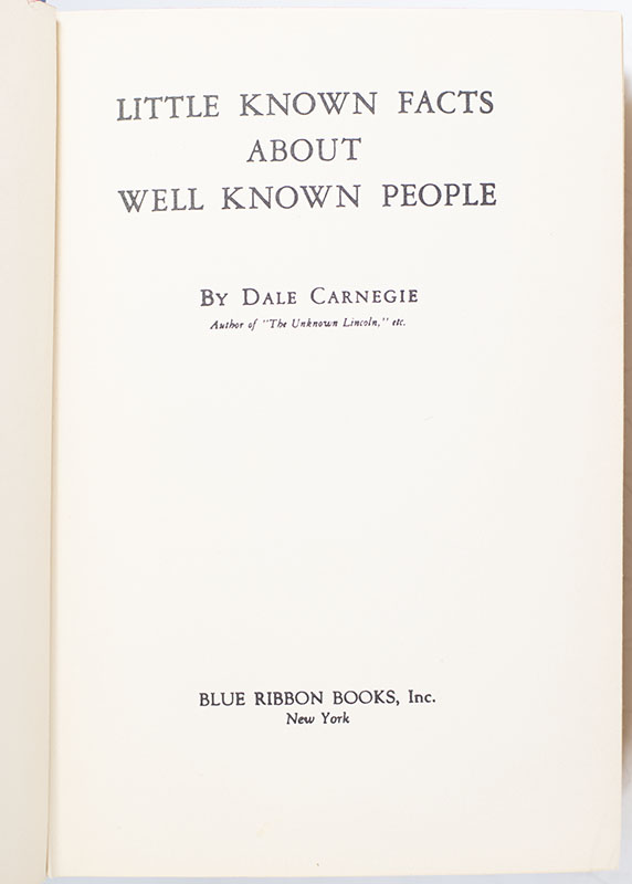 Little Known Facts About Well Known People.