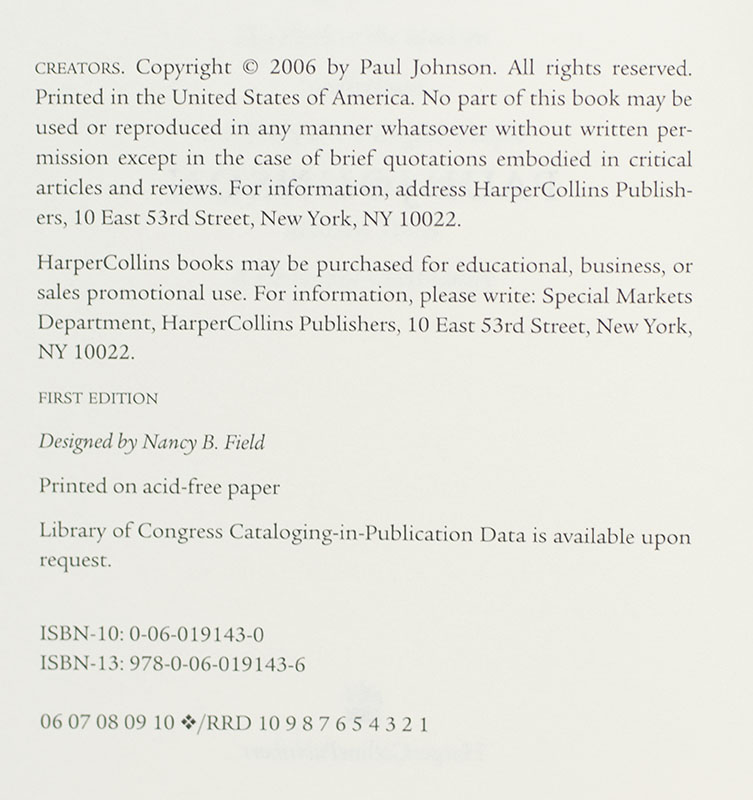 Creators: From Chaucer and Durer to Picasso and Disney.