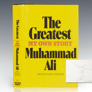 Muhammad Ali and Joe Louis Autograph Note with The Greatest: My Own Story.