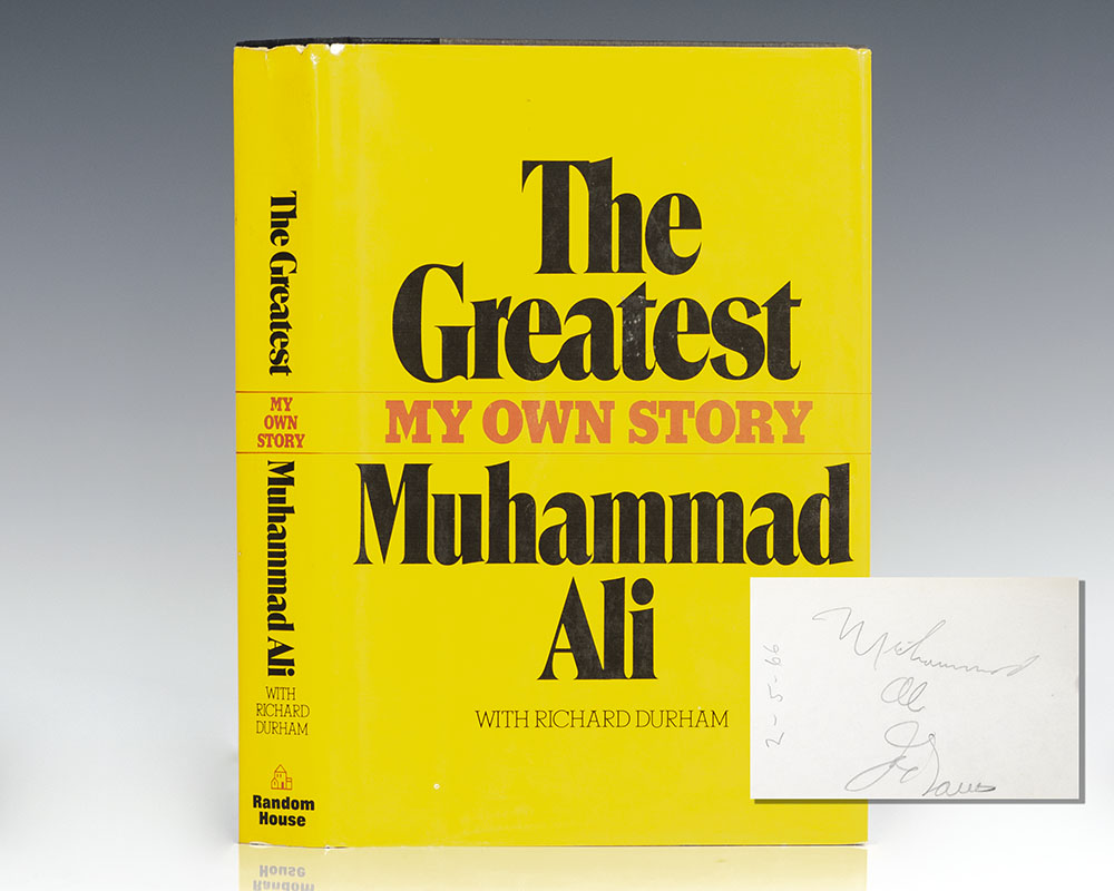 Muhammad Ali and Joe Louis Autograph Note with The Greatest: My Own Story.