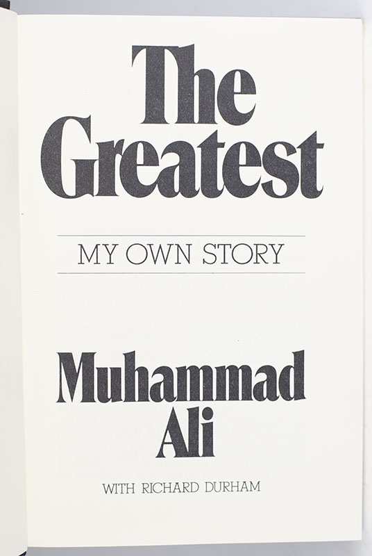 Muhammad Ali and Joe Louis Autograph Note with The Greatest: My Own Story.