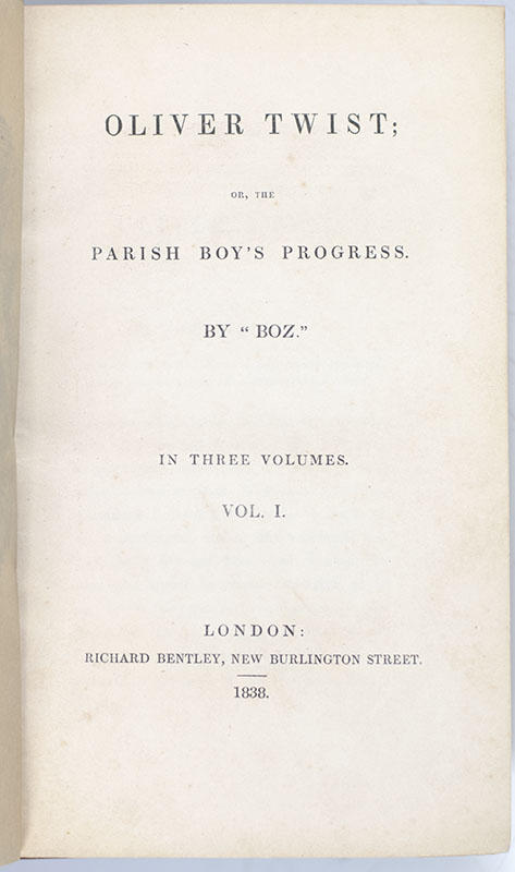 Oliver Twist; or, The Parish Boy's Progress.