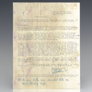 Malcolm X Letter Signed To His Wife.