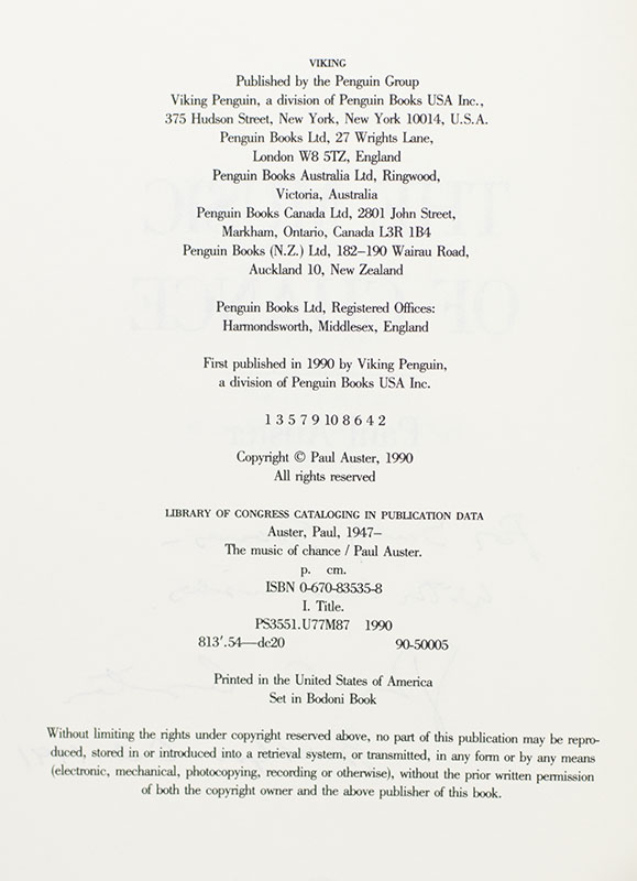 The Music of Chance.