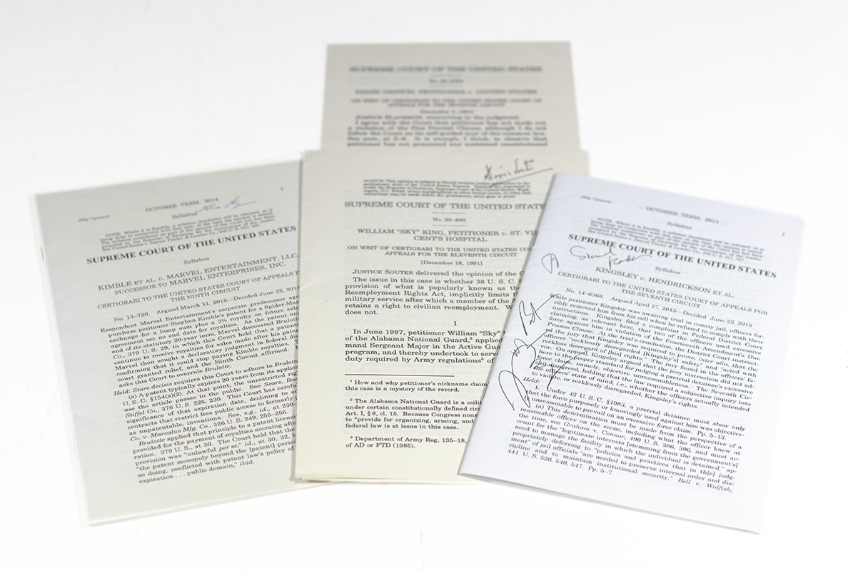 Supreme Court Justice Signed Pamphlet Collection.