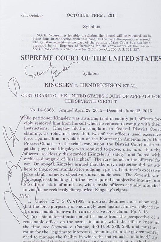 Supreme Court Justice Signed Pamphlet Collection.