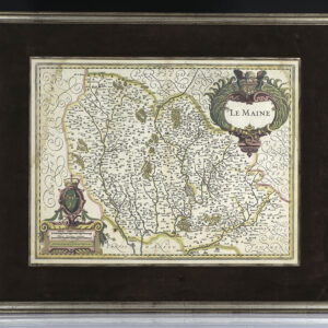 Rare Johannes Janssonius Map of Le Maine.
