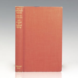 A Choice of Kipling's Verse made by T. S. Eliot with an Essay on Rudyard Kipling.