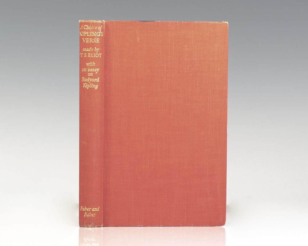 A Choice of Kipling's Verse made by T. S. Eliot with an Essay on Rudyard Kipling.