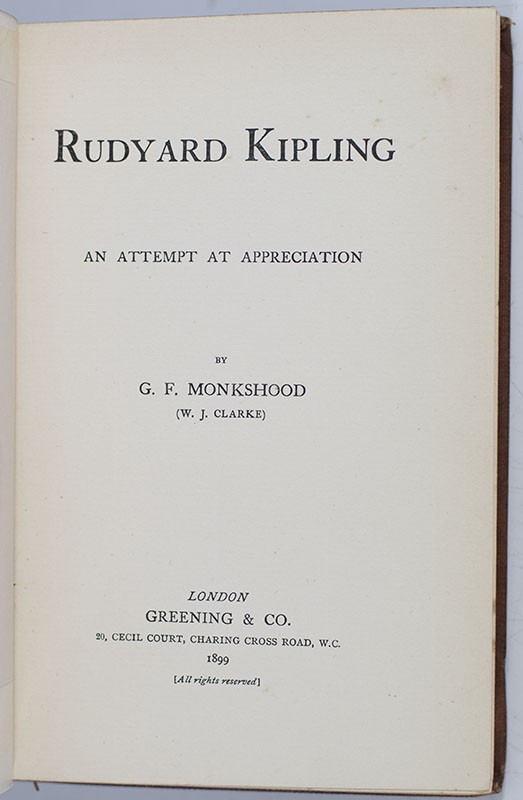 Rudyard Kipling: An Attempt at Appreciation.