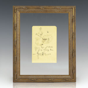 Franz Kline "The Boy Friend" Original Signed Sketch.
