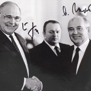 Mikhail Gorbachev and Helmut Kohl Signed Photograph.