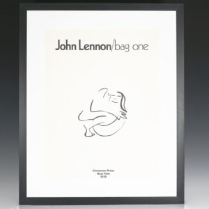 John Lennon Signed "Bag One" Lithograph.