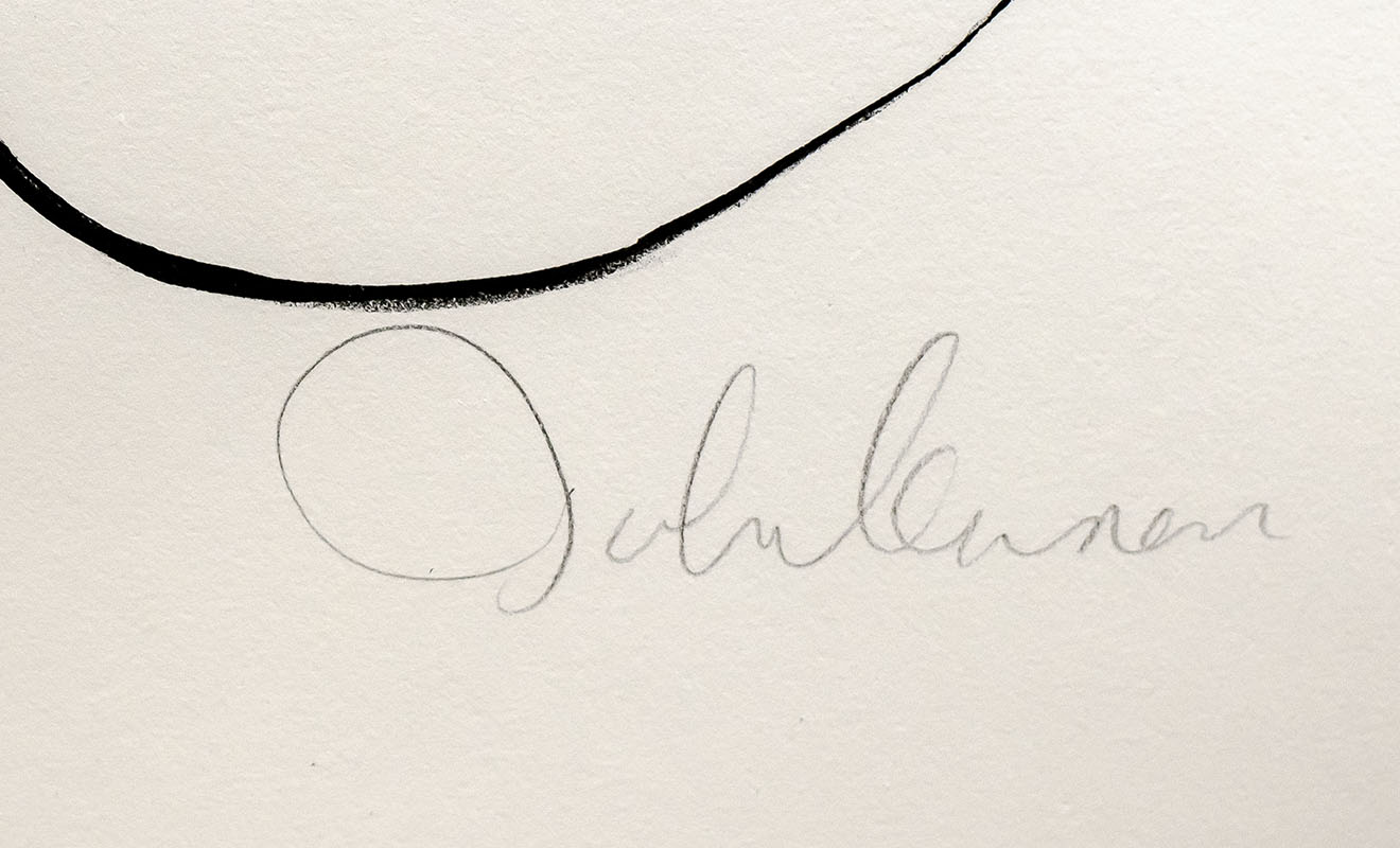 John Lennon Signed "Bag One" Lithograph.