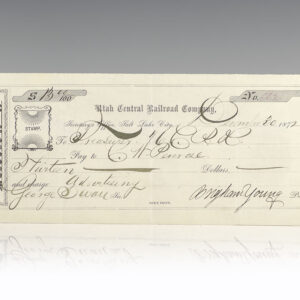 Brigham Young Signed Document.