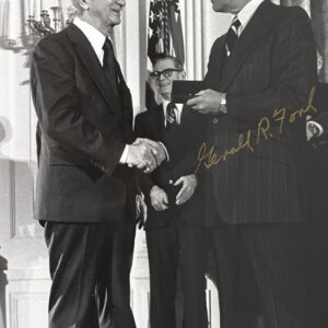 Gerald Ford and Linus Pauling Signed Photograph.