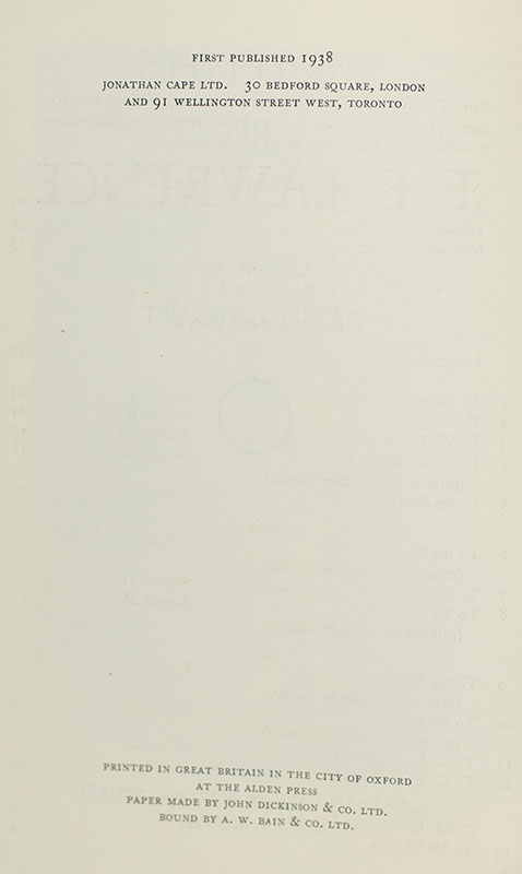 The Letters of T. E. Lawrence.