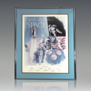Naval Aviation in Space Signed Print.