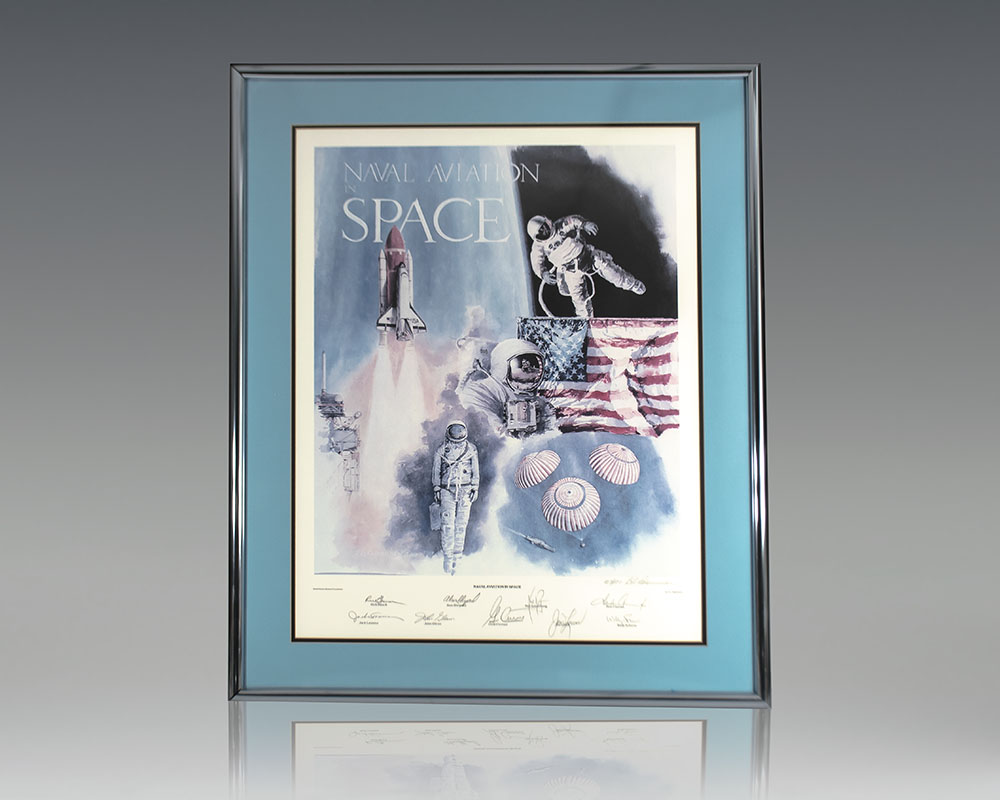 Naval Aviation in Space Signed Print.