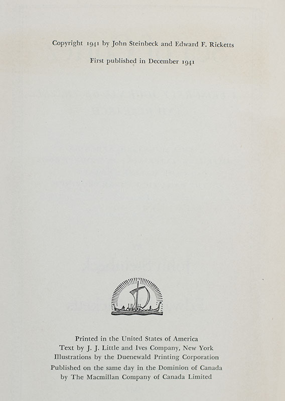 Sea of Cortez: A Leisurely Journal of Travel and Research.