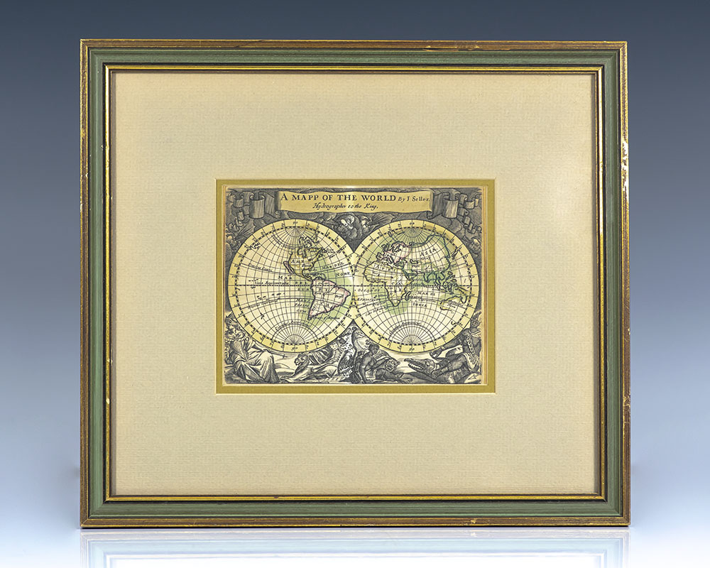 A Mapp of the World by J Seller. Hydrographer to the King. [17th Century John Seller Map of the World].