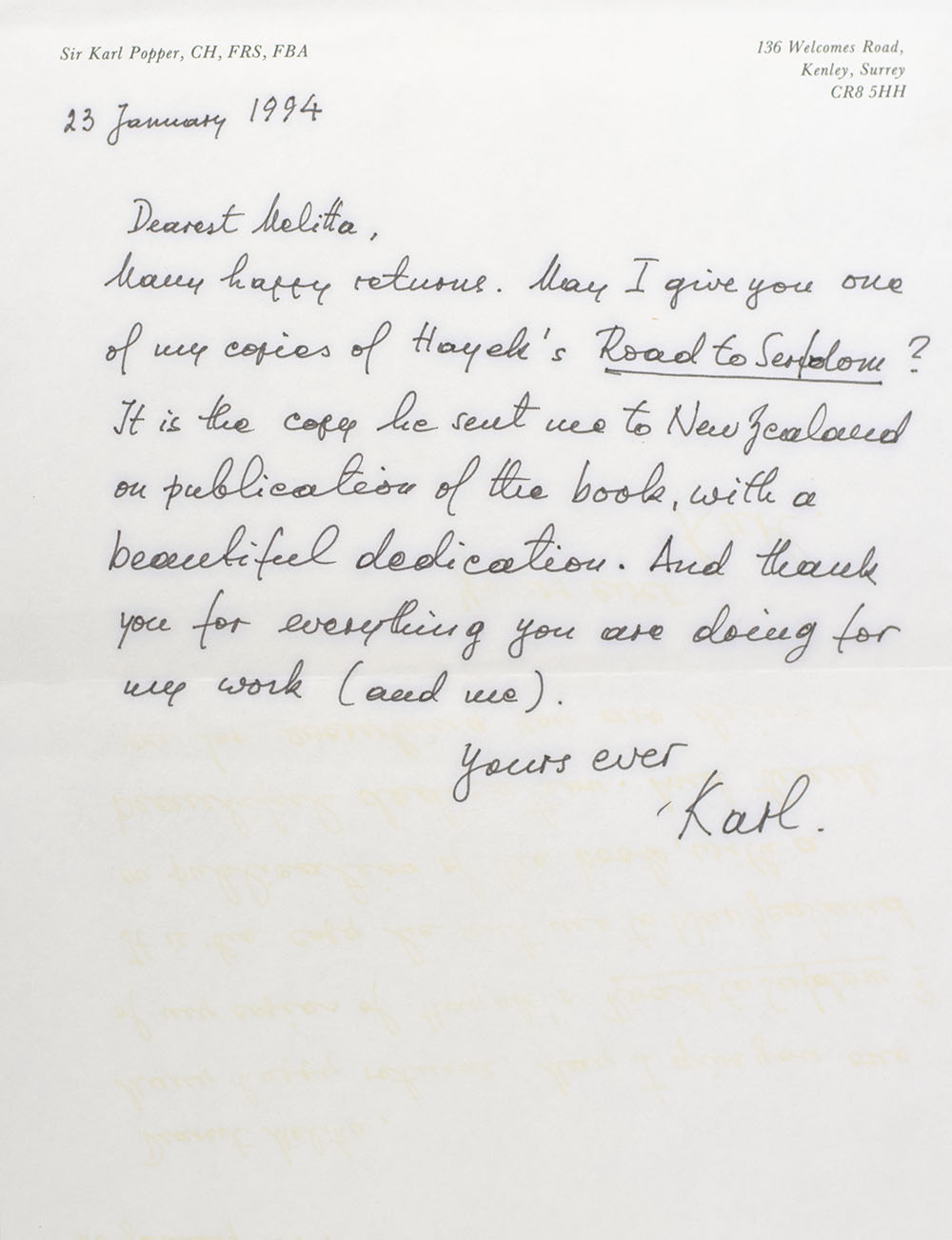 The Road To Serfdom.